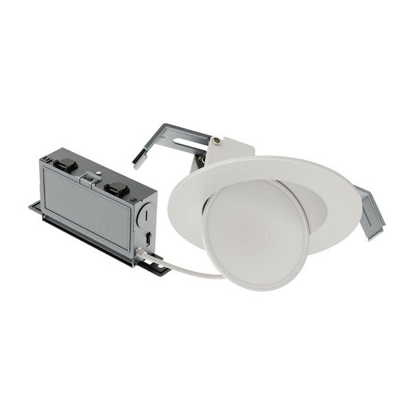 Halo 1-pack Hla 4 In. Canless Led Recessed Lighting With Super Adjustable Gimbal, Cct Select, Dimming, 600 Lumens-round