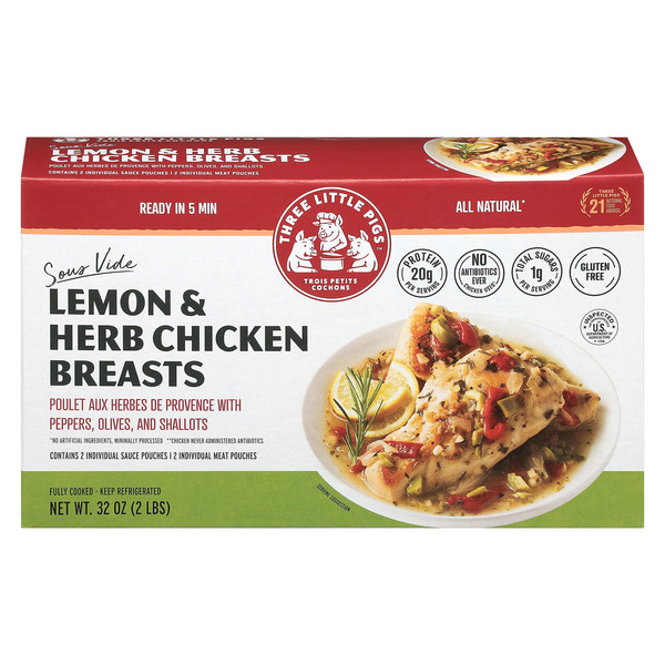 Three Little Pigs Lemon & Herb Chicken, 2-count