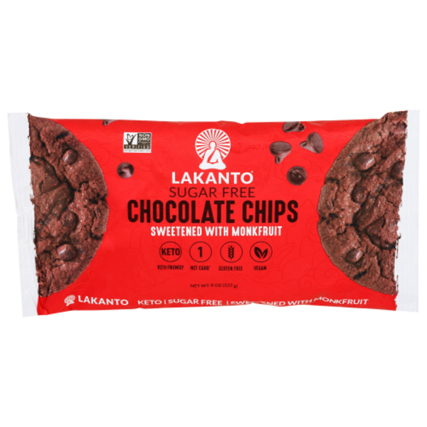 Lakanto Sugar Free Chocolate Chips, Monk Fruit Sweetener