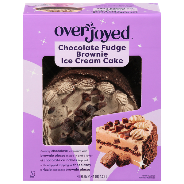 Overjoyed Chocolate Fudge Brownie Ice Cream Cake