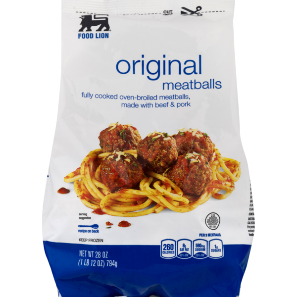 Food Lion Meatballs, Original, Bag (28 oz) Instacart
