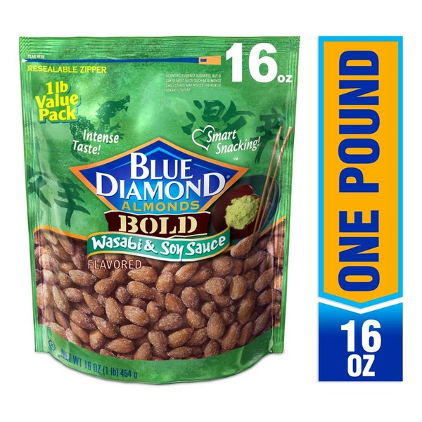 Blue Diamond Almonds Bold Wasabi & Soy Sauce Almonds (16 oz) Instacart