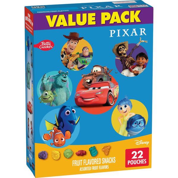 Betty Crocker Disney Pixar Gluten Free Fruit Flavored Snacks Value