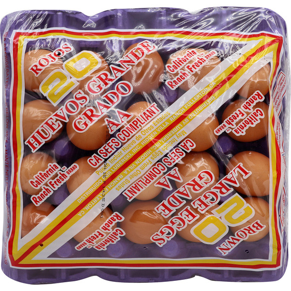 Rojos Large California Ranch Fresh Brown Eggs