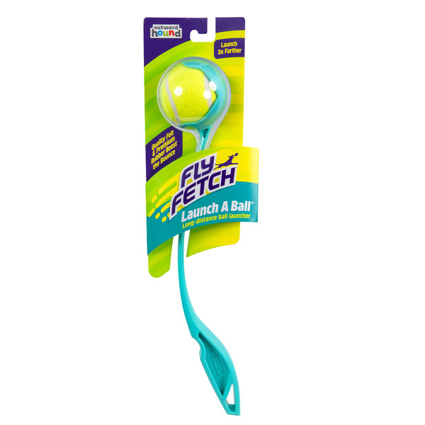 Outward Hound Fly Fetch Launch-A-Ball Long-Distance Ball Launcher, Medium