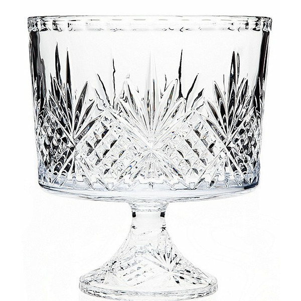 Godinger Dublin Crystal Gourmet Footed Trifle Bowl