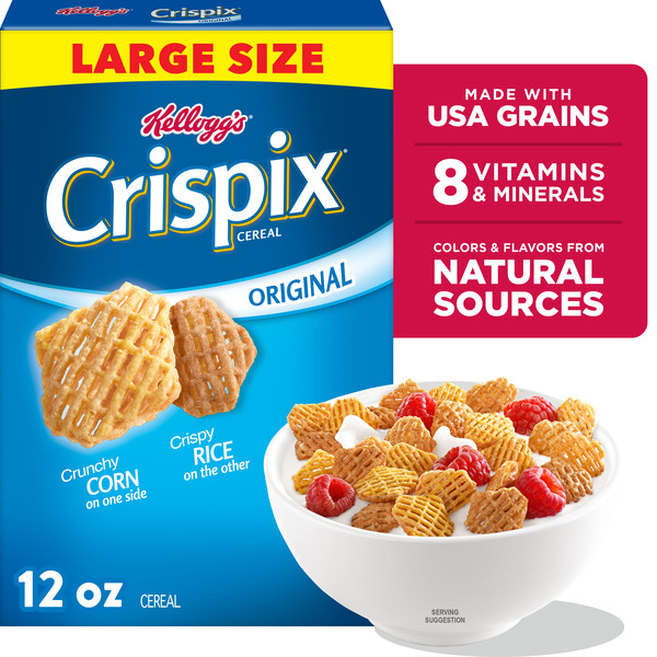 Kellogg's Crispix Breakfast Cereal, Kids Cereal, Family Breakfast, Original, Box (1 Box)