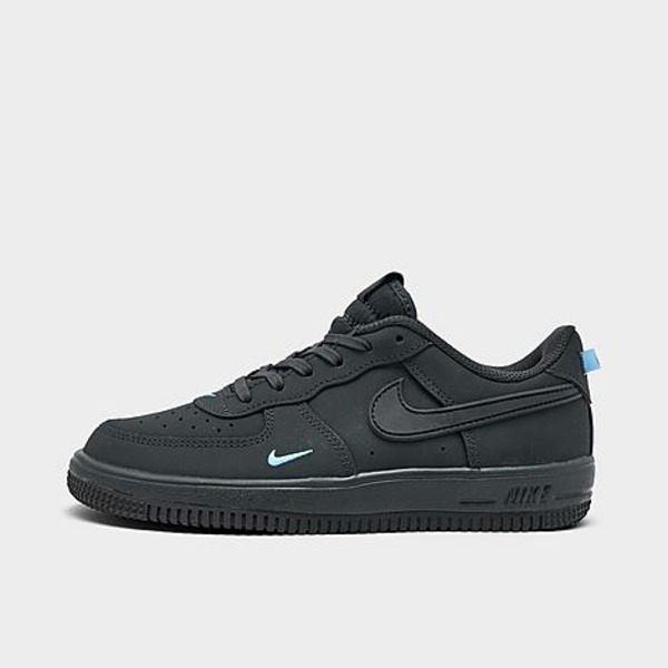 Nike Little Kids' Force 1 Low Casual Shoes, Size 12 - Anthracite/Football Blue