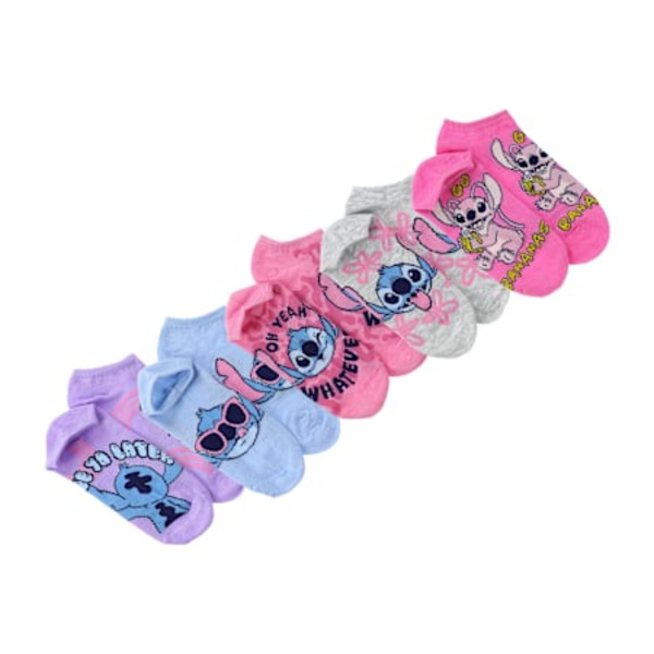 Disney Lilo & Stitch Lilo & Stitch No-Show Socks, 5-Pack