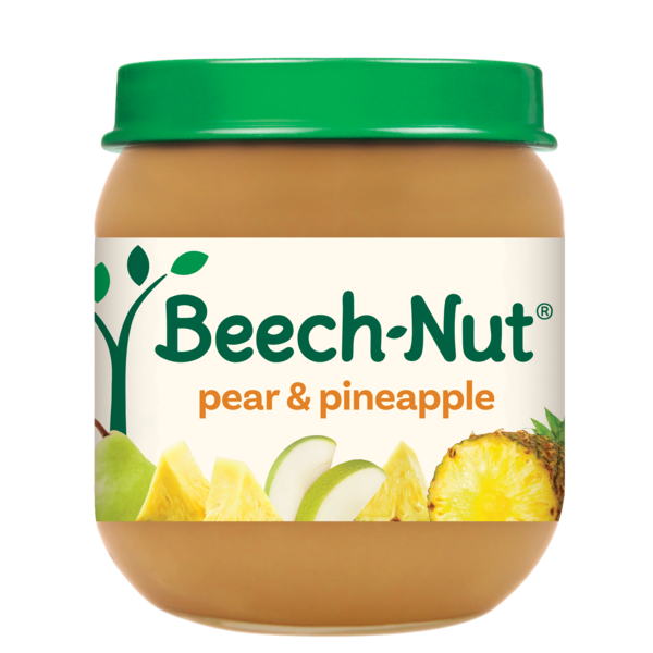 Beech-Nut Stage 2 Baby Food, Pear & Pineapple, 4 oz Jar Same-Day