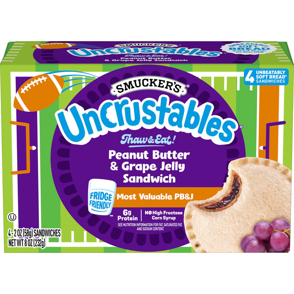 Smucker's Uncrustables Peanut Butter & Grape Jelly Sandwich