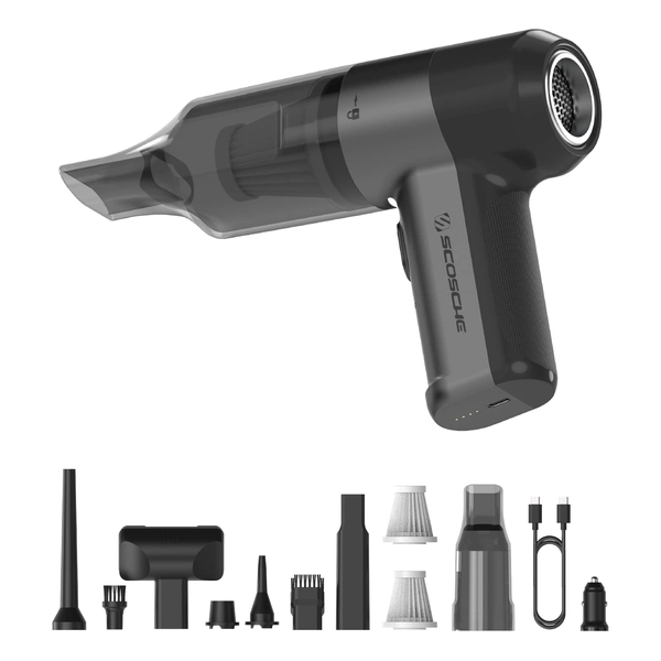 Scosche Scovac 4-in-1 Mini Vacuum Duster - Black