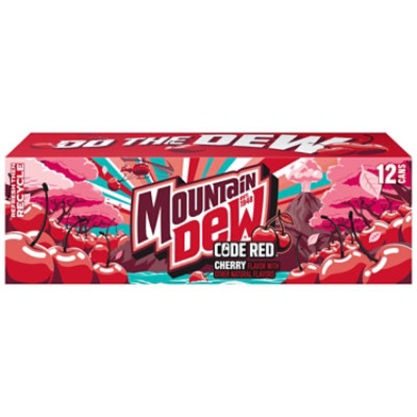 Mountain Dew Code Red Soda - Pack