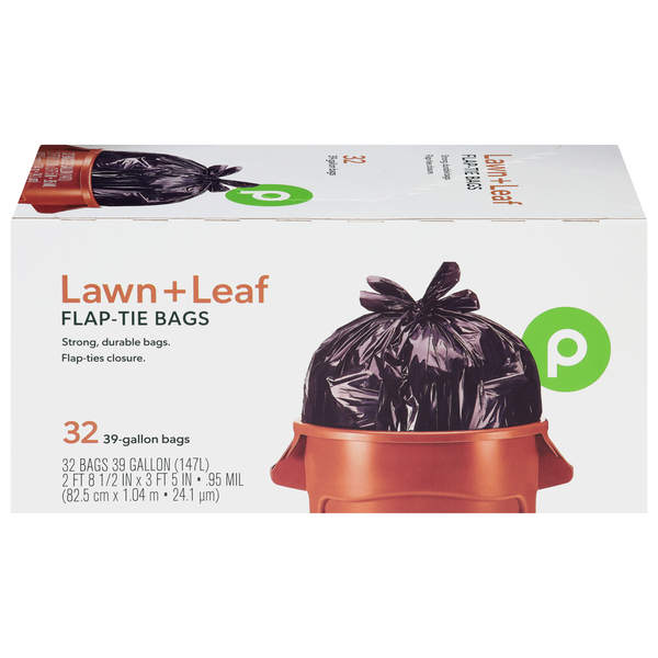 Publix Lawn & Leaf Bags, with Flap-Ties Closure System Same-Day
