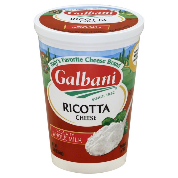 Galbani Cheese Ricotta Whole Milk Tub 3 Lb From Tops Markets