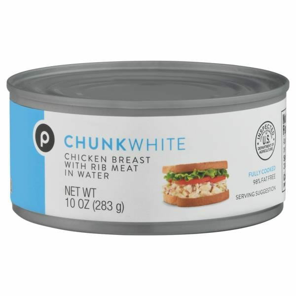 Publix Publix Chicken Breast, with Rib Meat, In Water, Chunk White Same ...