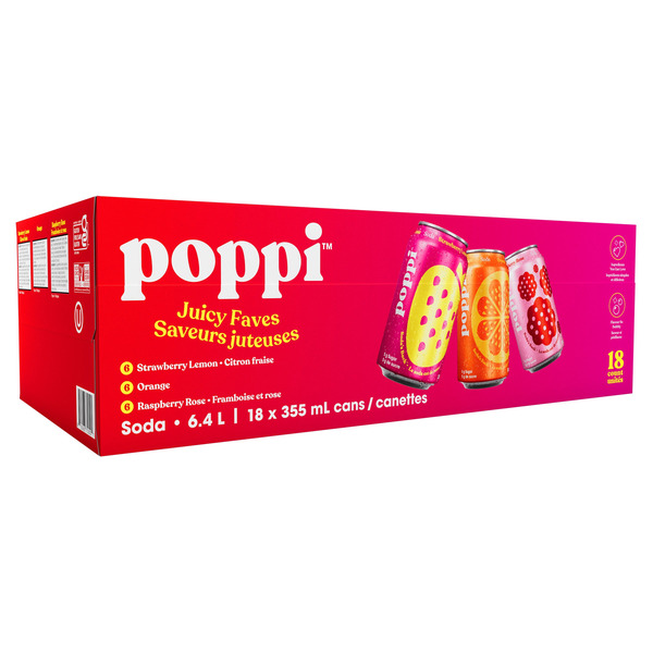 poppi Juicy Faves Beverage Variety Pack