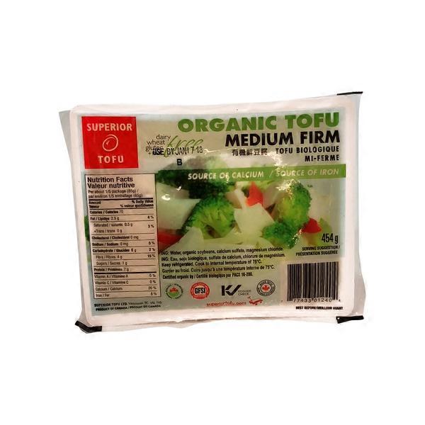 Superior Tofu Organic Medium Firm Tofu (454 g) Instacart