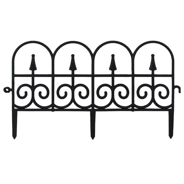 Style Selections 0.5-in x 23-in x 13-in Picket Fencing Black Polyresin Picket fencing