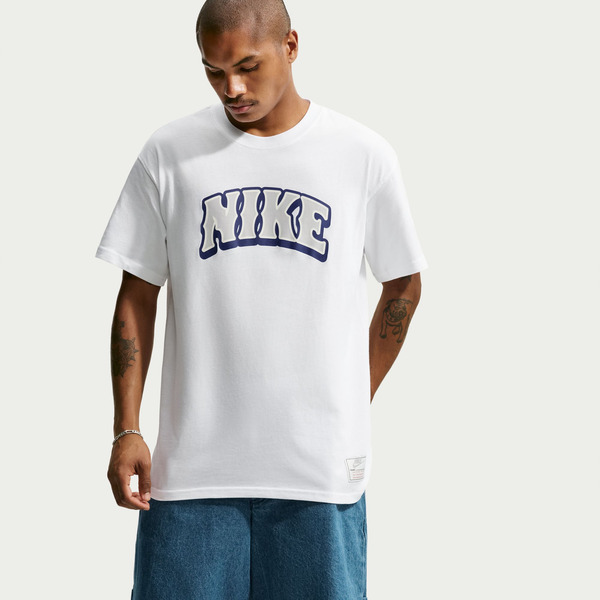 Nike Men's Sportswear Arch Logo Graphic T-Shirt, XXL - White