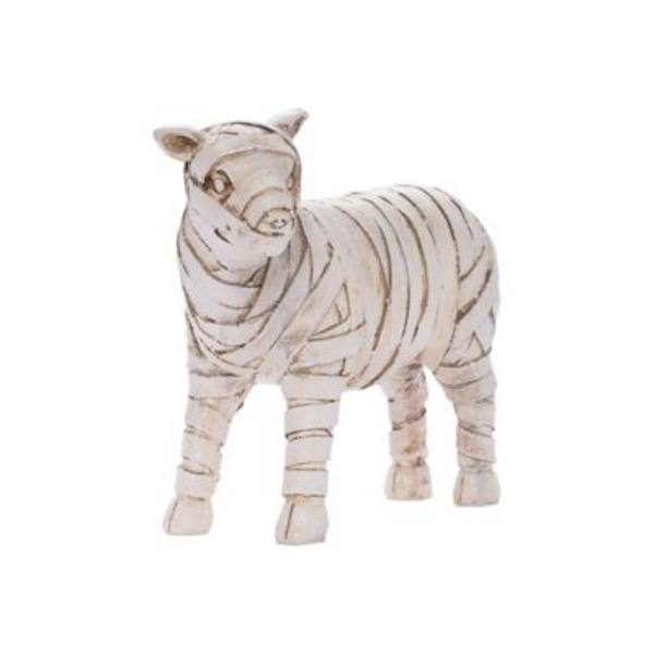Red Shed 6.9 in. Mummy Sheep Resin Halloween Statue