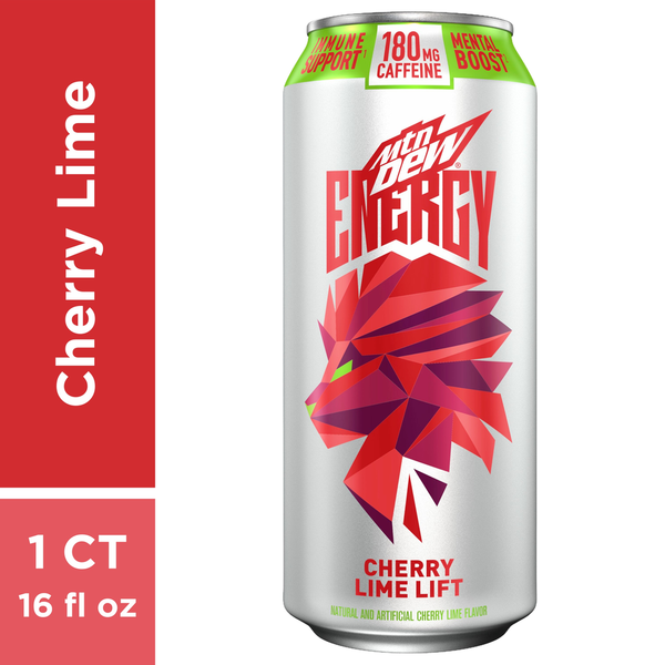 cherry ラブブ BigintoEnergy LUCK Mountain Dew Energy Drink, Cherry Lime Lift Same-Day