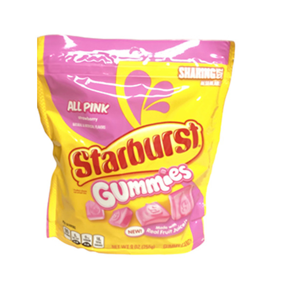 STARBURST Gummies All Pink Gummy Candy Sharing Size Resealable