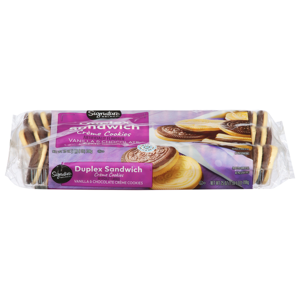 Signature SELECT Creme Cookies, Vanilla & Chocolate, Duplex Sandwich