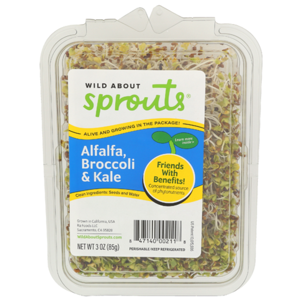 Wild About Sprouts Alfalfa Broccoli & Kale Sprouts
