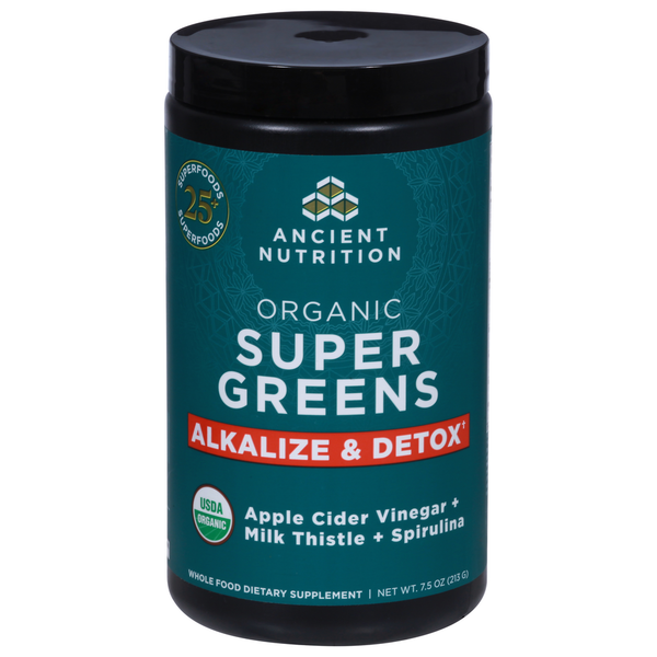 Ancient Nutrition Super Greens, Organic, Alkalize & Detox Same-Day