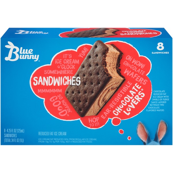 Blue Bunny Chocolate Lovers® Ice Cream Sandwich (4.25 fl oz) Instacart