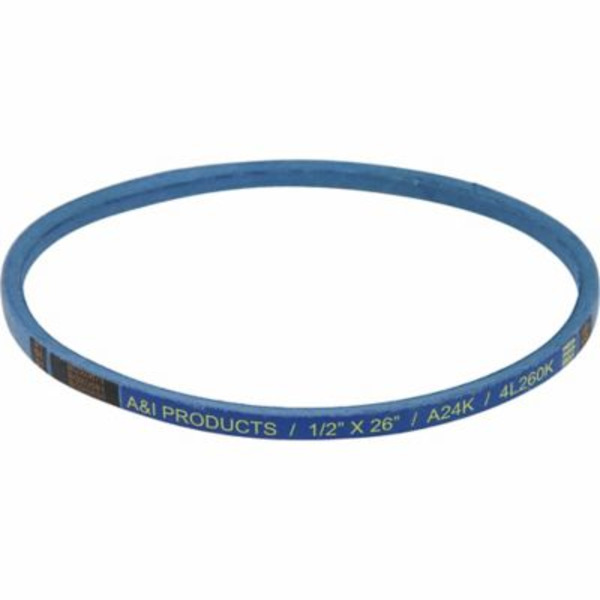 Huskee 0.5 in. x 26 in. Blue Aramid V-Belt