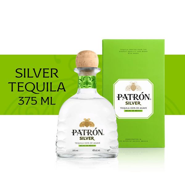 Patrón Tequila Silver & Reposado 未使用 Patrón Silver Tequila 40% 37.5Cl/375Ml Same-Day Delivery or Pickup