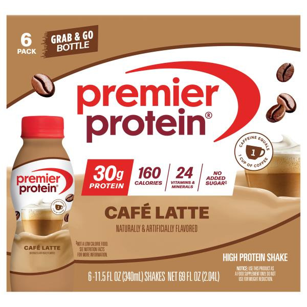 Premier Protein Cafe Latte High Protein Shake Same-Day Delivery or