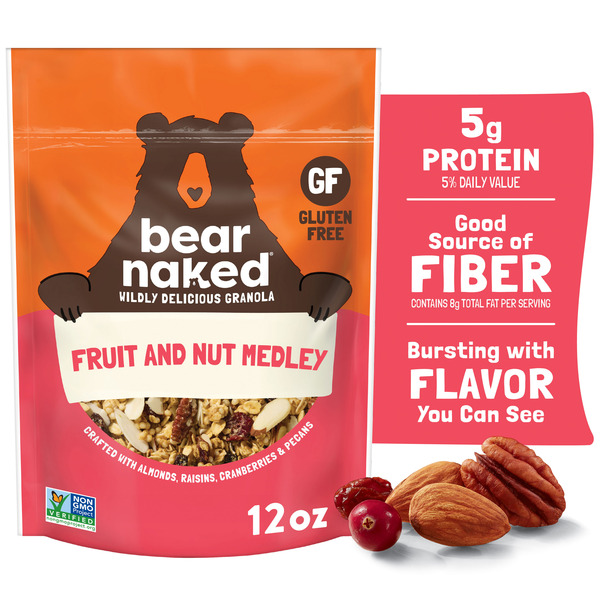 Bear Naked Fruit and Nut Medley Gluten Free Granola, 5g Protein, Fiber