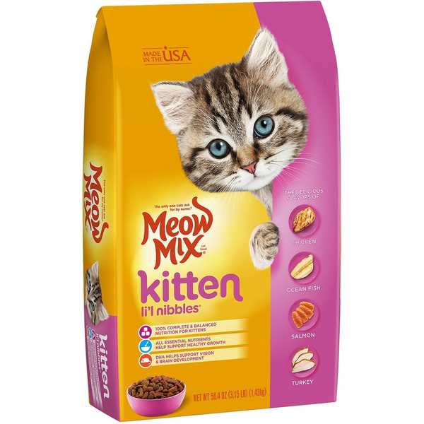 Meow Mix - Kitten Li'l Nibbles Dry Cat Food - 3.15 lb