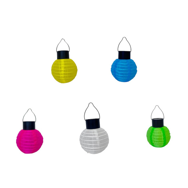 Garden Collection Solar Hanging Cloth Lantern - Assorted Colors
