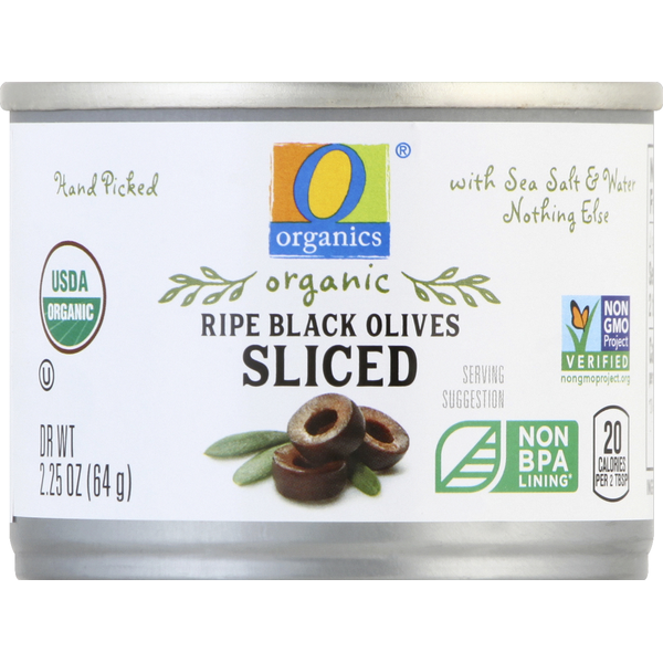 O Organics Olives, Black, Ripe, Organic, Sliced