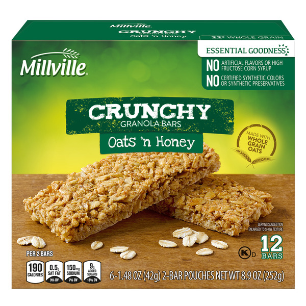 Millville Oats and Honey Crunchy Granola Bars