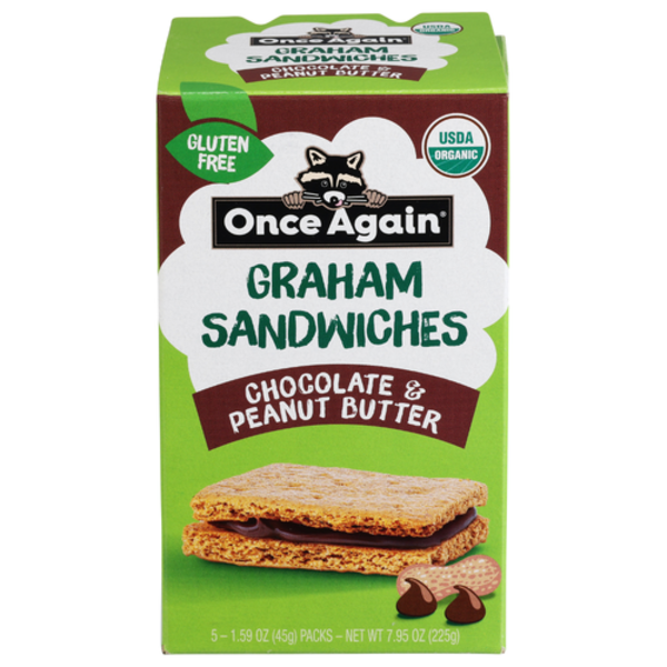 Once Again Organic Chocolate & Peanut Butter Grahan Sandwiches 5 Pack