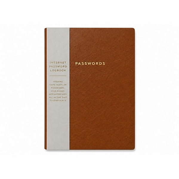 Eccolo Password Keeper Hardcover Guided Journal, 4 x 6 - Black