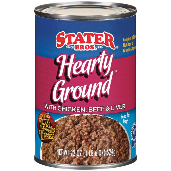 Stater Bros Hearty Ground Dog Food With Chicken, Beef & Liver (22 oz) Instacart