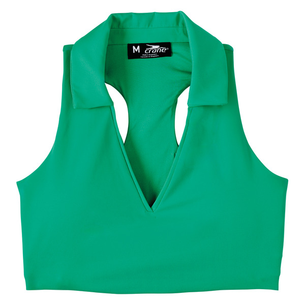 Crane Ladies' Premium Longline Sports Bra, Medium Green Same-Day