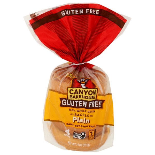 Canyon Bakehouse Plain Gluten Free Bagels 4 Count
