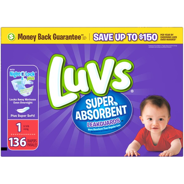 luvs super absorbent leakguards newborn diapers