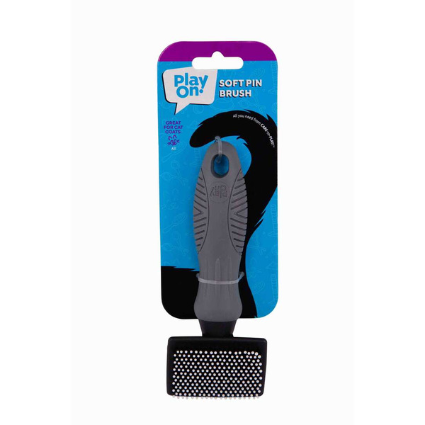 Play On Cat Grooming Slicker Brush With Plastic Pins