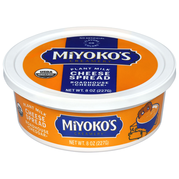 Miyoko's Creamery Roadhouse Cheddar Plant Milk Cheese Spread Same