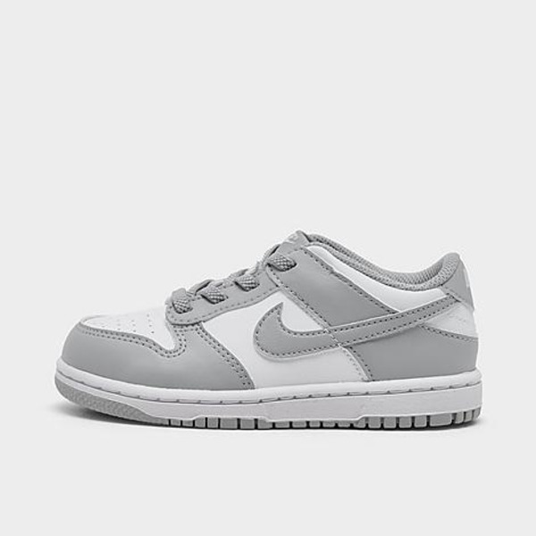Nike Kids' Toddler Dunk Low Casual Shoes, Size 10 - Light Smoke Grey/White