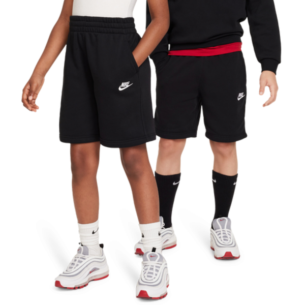 Nike Kids' Sportswear Club Fleece French Terry Shorts - Black & White