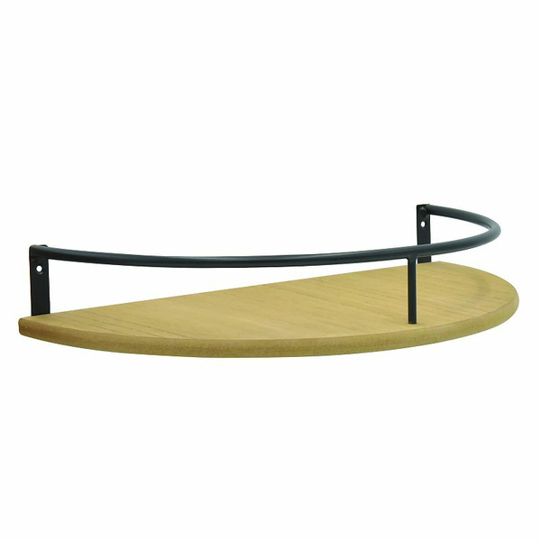 Belle Maison Rounded Wall Shelf, Black